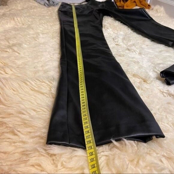 NWT ZARA EXTRA LONG FAUX LEATHER LEGGINGS - Picture 16 of 16